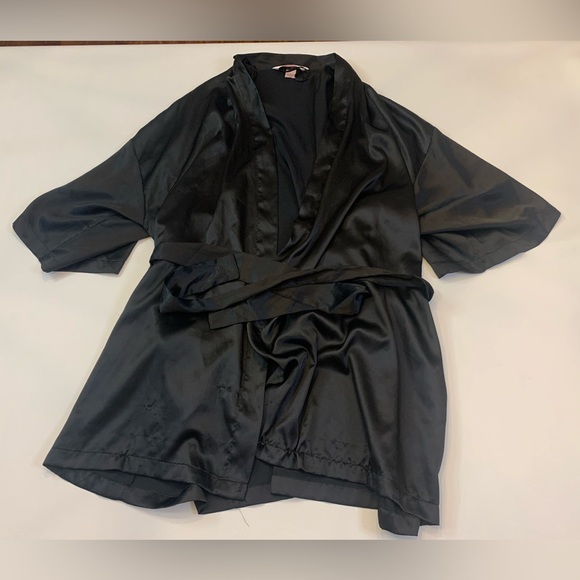 Victoria secret black robe with tie, one size (bin F) - Picture 1 of 4